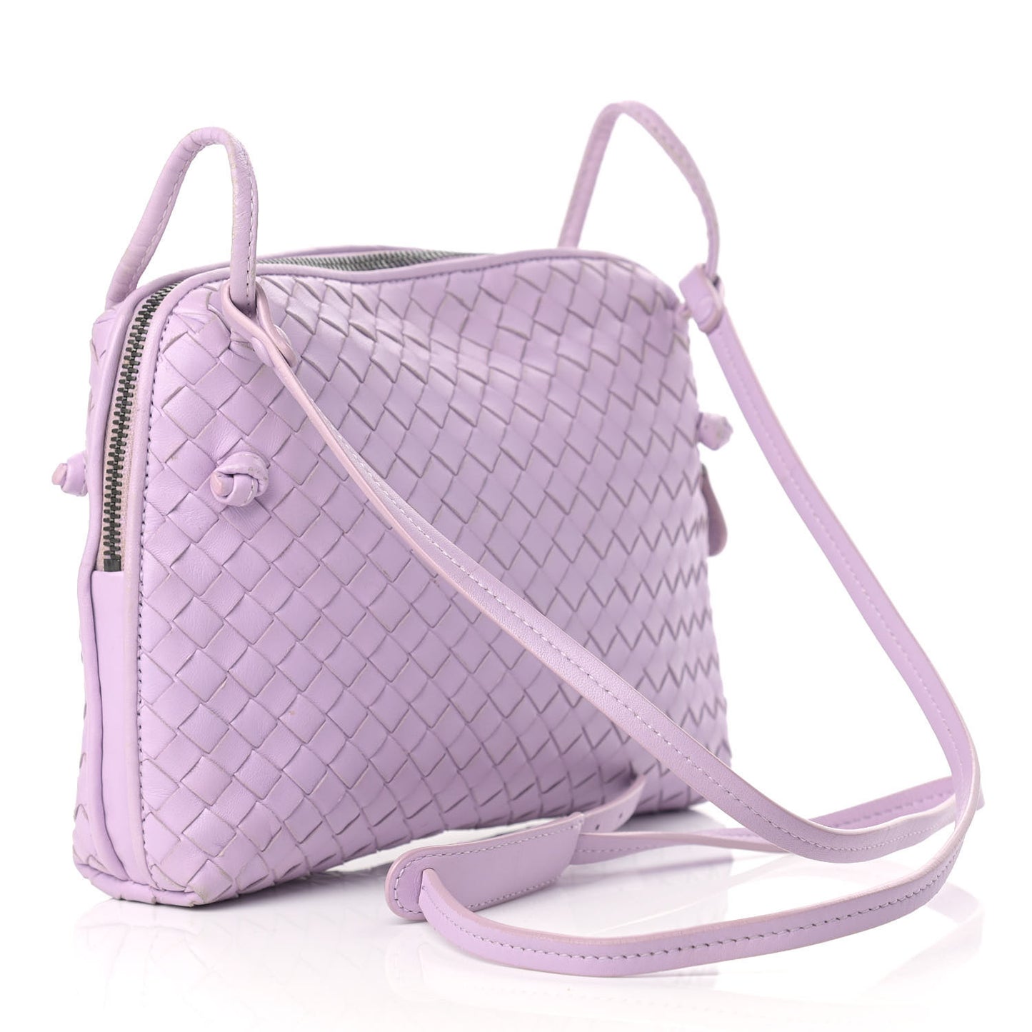 Nappa Intrecciato Pillow Crossbody Messenger Parme