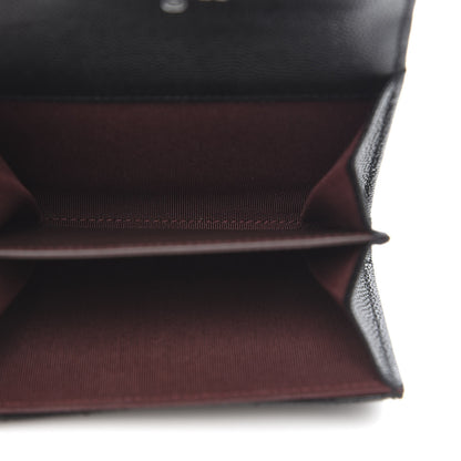 Chanel Caviar Quilted Flap Card Holder Wallet Black 5 of 9