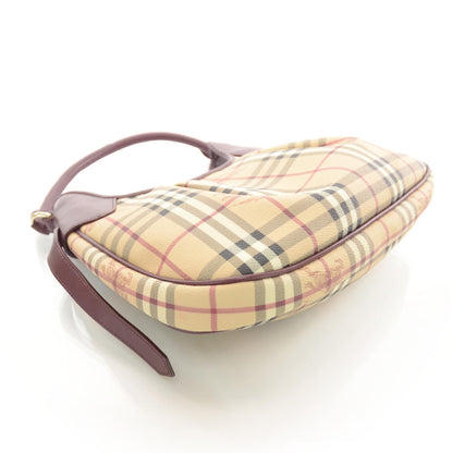 Burberry Haymarket Check Hobo Red 4 of 7