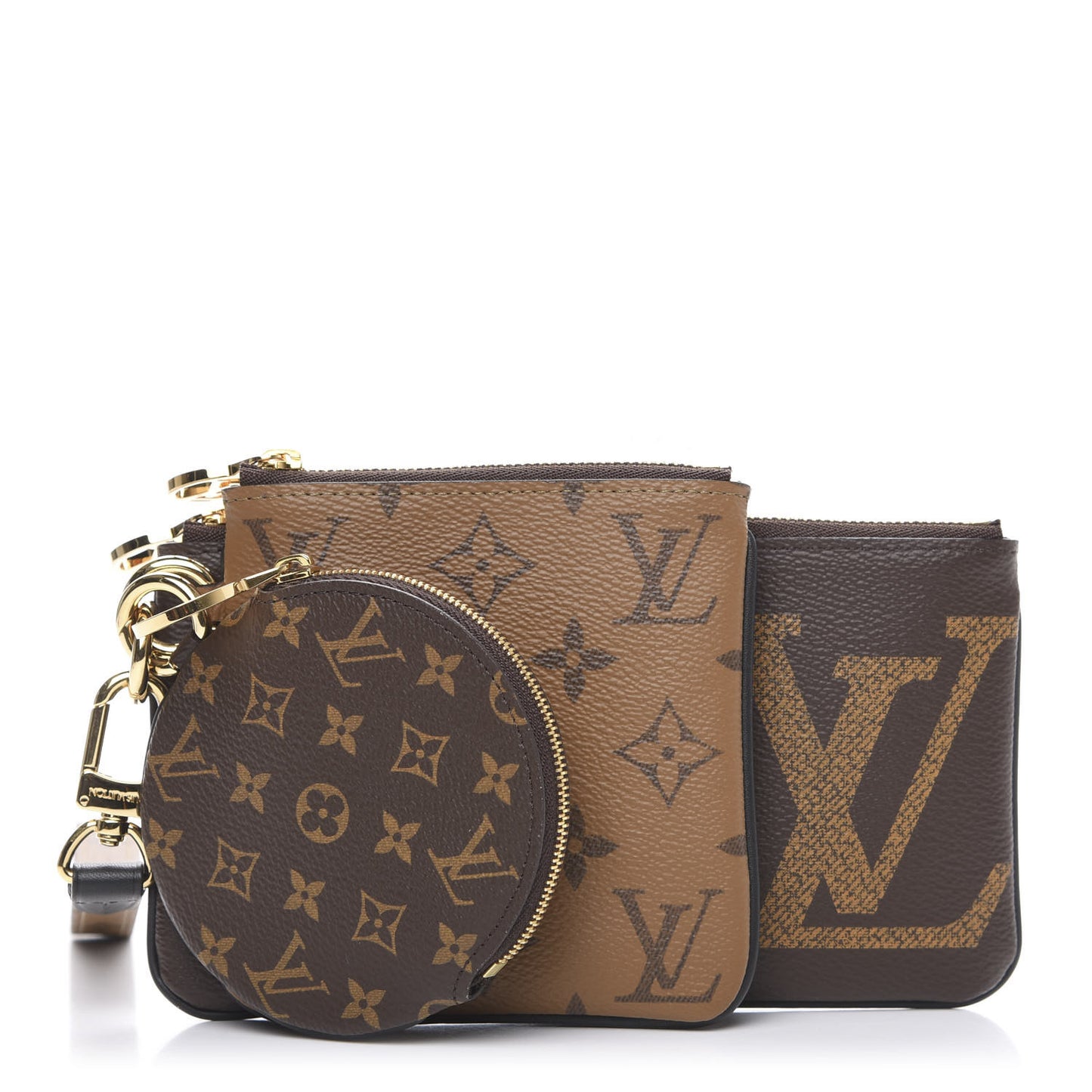 Reverse Monogram Giant Trio Pouch