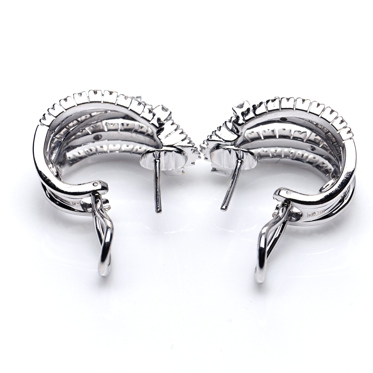 18K White Gold Diamond Notte Di San Lorenzo Earrings