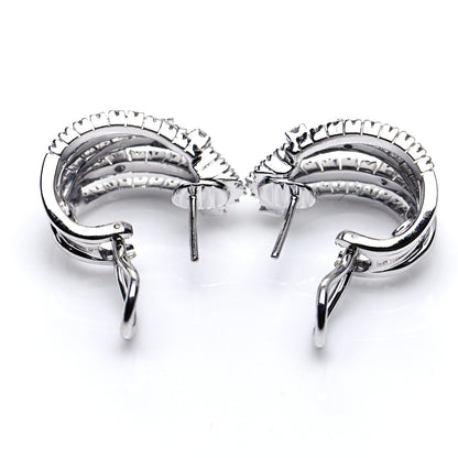 Damiani 18K White Gold Diamond Notte Di San Lorenzo Earrings 5 of 6