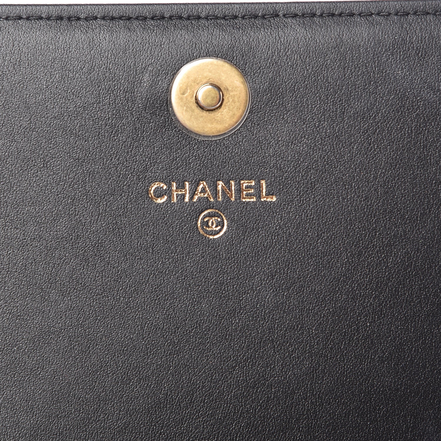 Chanel Calfskin Quilted Boy Square Wallet on Chain WOC Black 6 of 12
