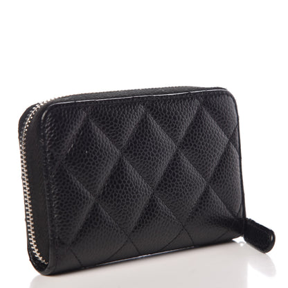 Chanel Caviar Quilted Zip Coin Purse Black 3 of 8