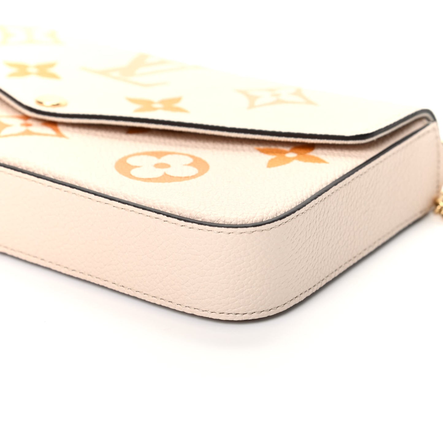 Empreinte Monogram Giant By The Pool Felicie Pochette Chain Wallet Cream Saffron