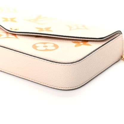 Louis Vuitton Empreinte Monogram Giant By The Pool Felicie Pochette Chain Wallet Cream Saffron 9 of 10