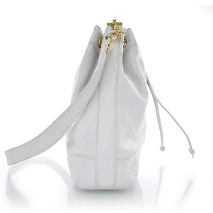 Chanel Caviar Drawstring Shoulder Bag White 6 of 10