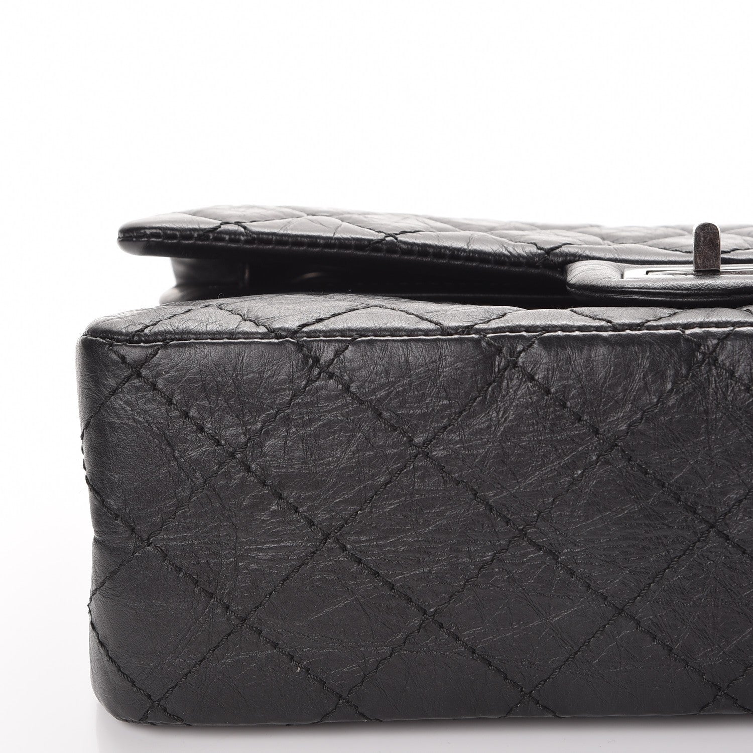 Chanel Aged Calfskin Quilted 2.55 Reissue 225 Flap Black 9 of 10