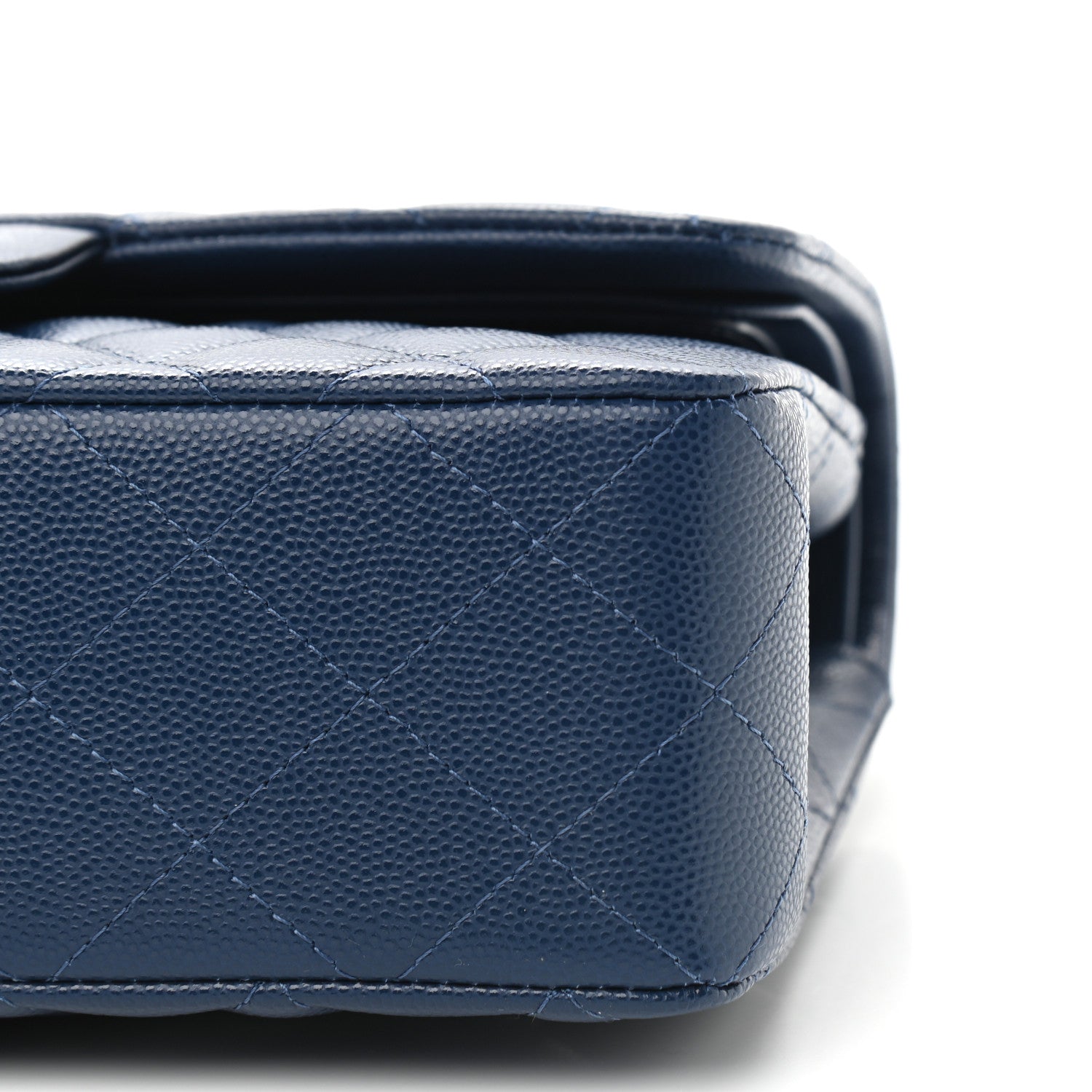 Chanel Caviar Quilted Small Double Flap Dark Blue 8 of 8