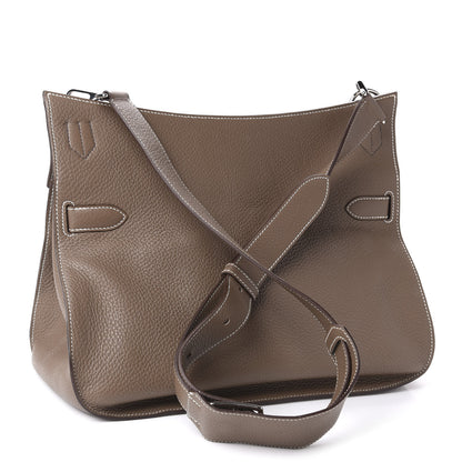 Hermes Taurillon Clemence Jypsiere 34 Etoupe 3 of 14