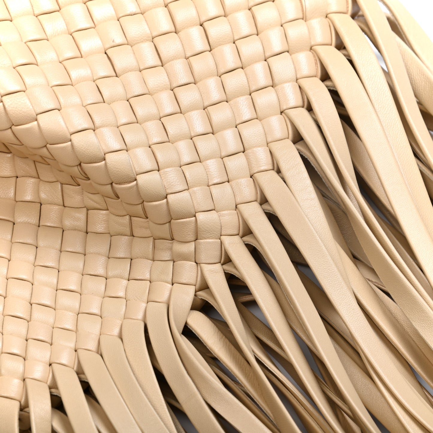 Nappa Intrecciato The Fringe Crisscross Bag Porridge