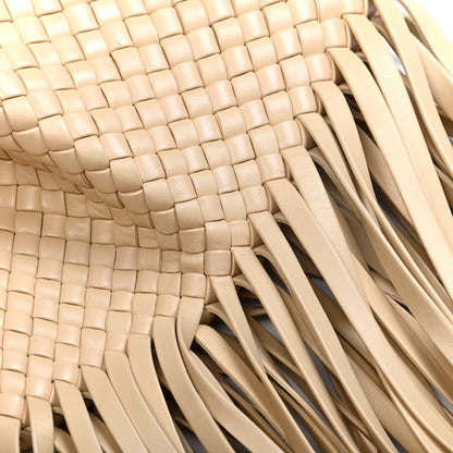 Bottega Veneta Nappa Intrecciato The Fringe Crisscross Bag Porridge 6 of 6