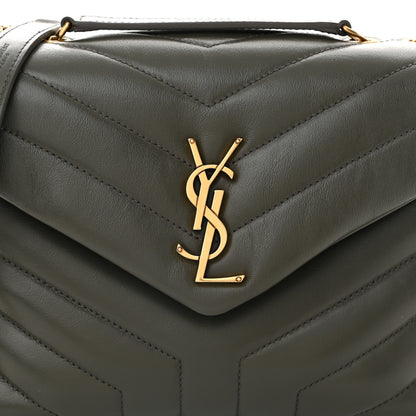 Saint Laurent Calfskin Y Quilted Monogram Small Loulou Chain Satchel Pebble 8 of 10