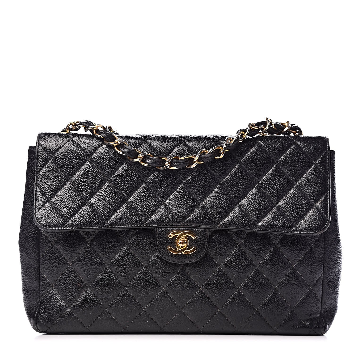 Chanel Caviar Quilted Jumbo Single Flap Black 1 of 21