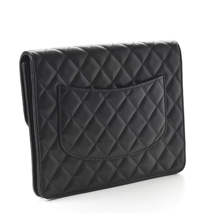 Chanel Caviar Quilted Square Flap Clutch Black 3 of 11