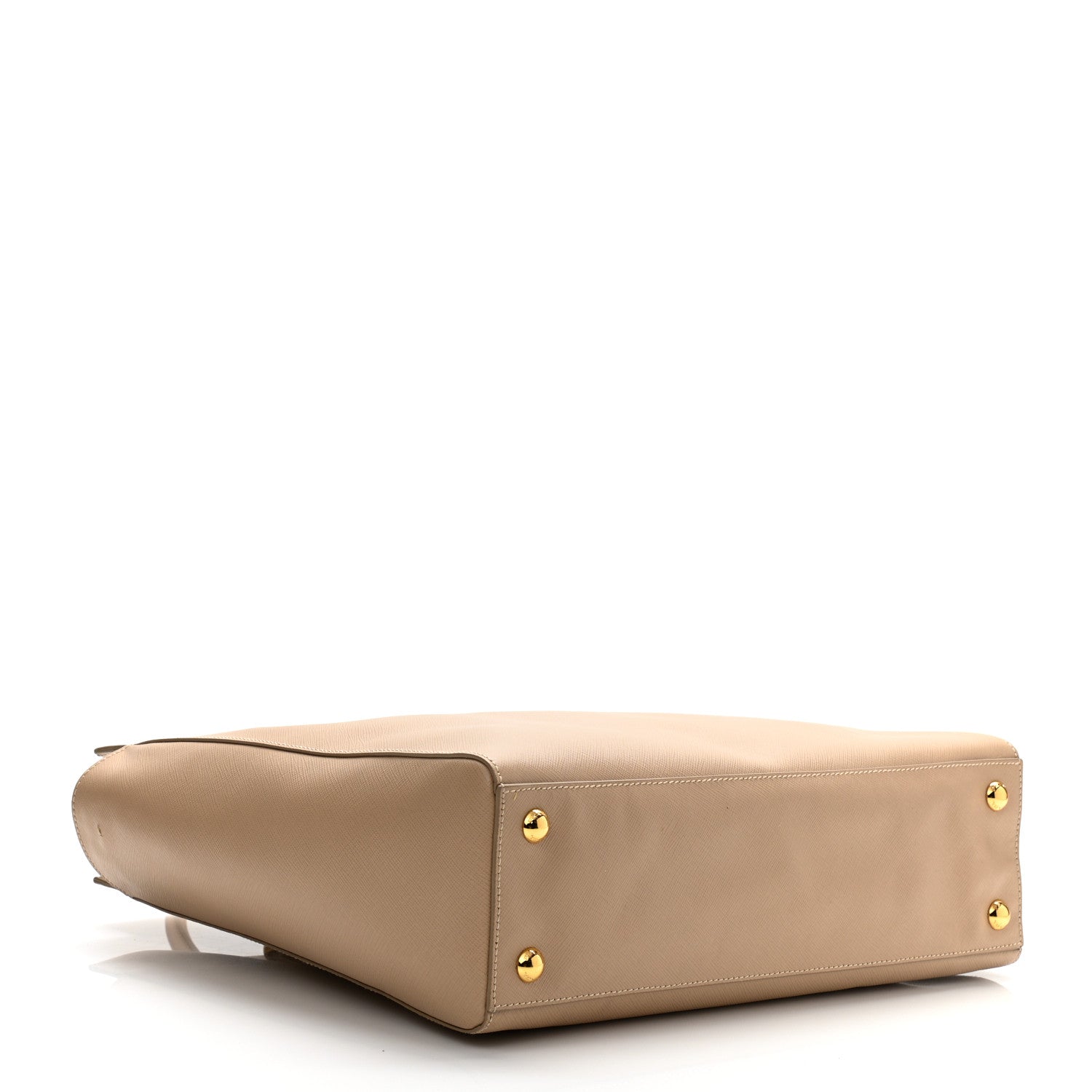 Prada Saffiano Lux Double Handle Shopping Tote Sabbia 6 of 23