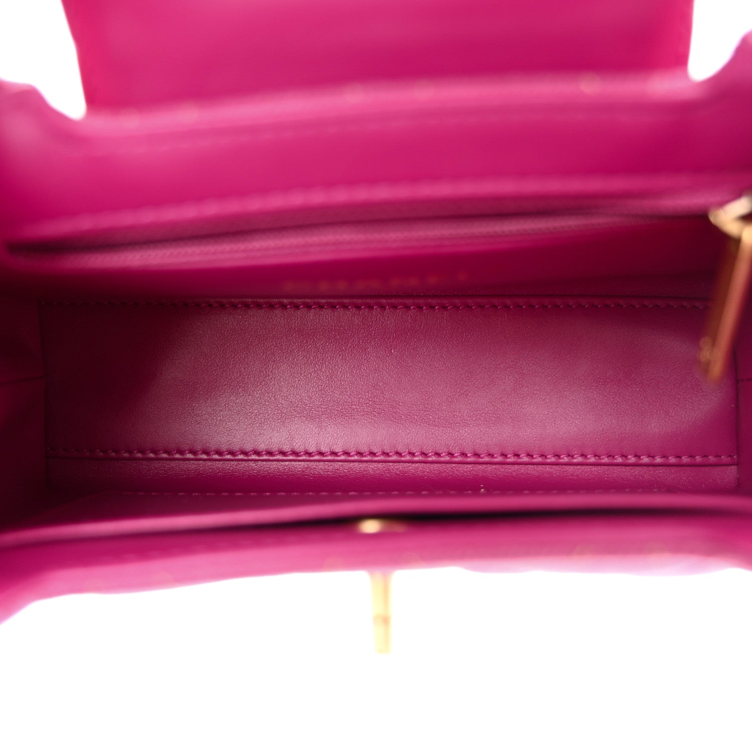 Chanel Denim Quilted Nano Kelly Shopper Fuchsia 5 of 10