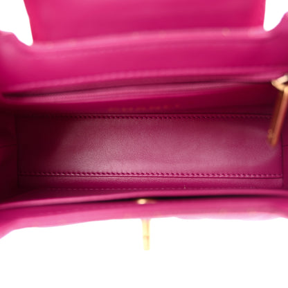 Chanel Denim Quilted Nano Kelly Shopper Fuchsia 5 of 10