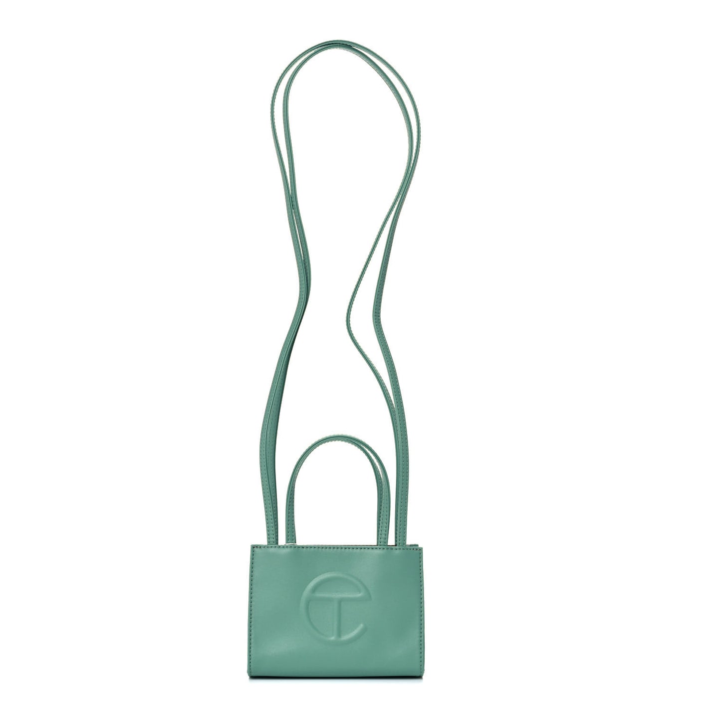 Vegan Leather Small Shopping Bag Sage