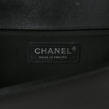 Chanel Calfskin Quilted Medium Boy Flap So Black 6 of 9