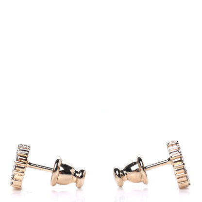 Christian Dior Crystal Clair D Lune Earrings Gold 3 of 3