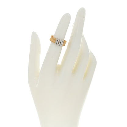 Roberto Coin 18K Yellow White Gold Diamond Silk Mesh Ring 48 4.5 2 of 4