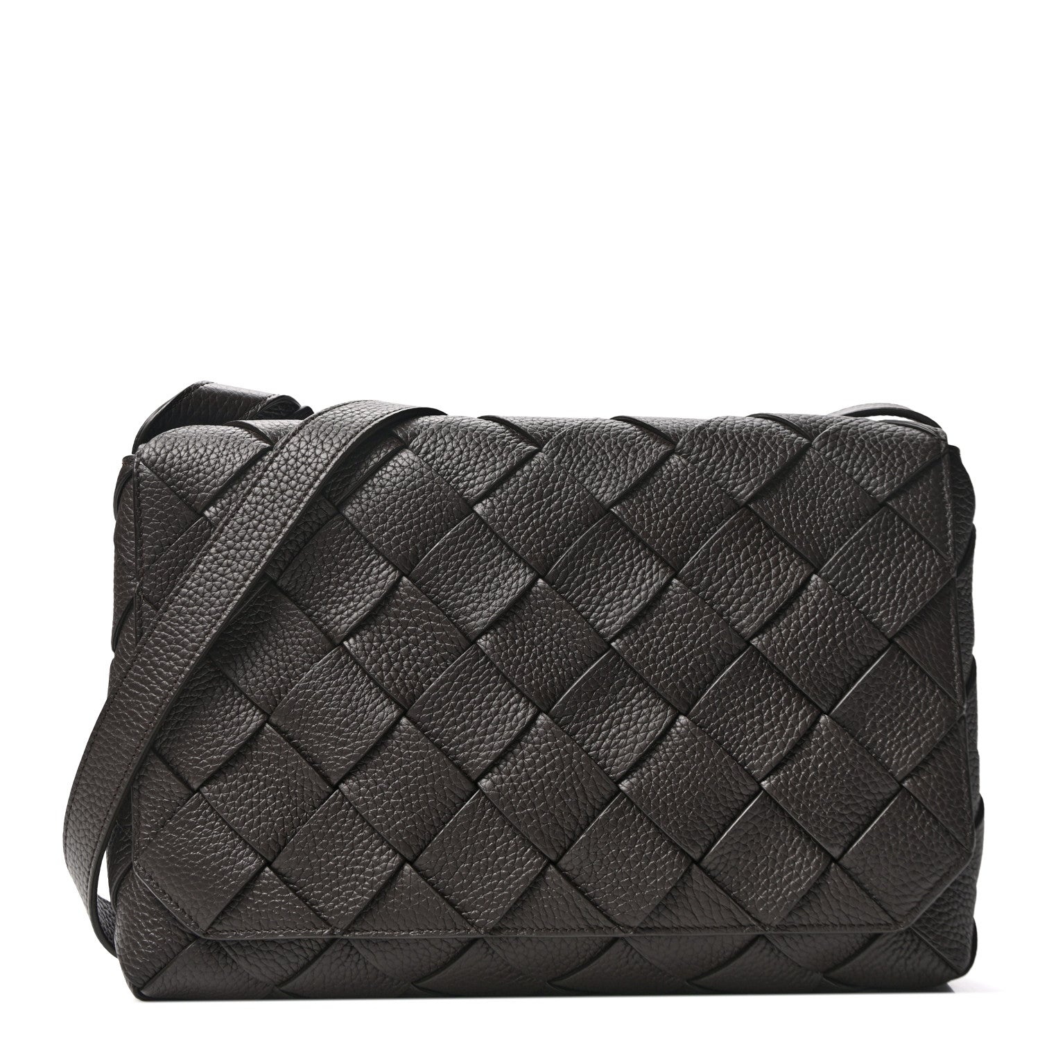 Bottega Veneta Grained Calfskin Intreccio Large Diago Crossbody Bag Fondant 1 of 11