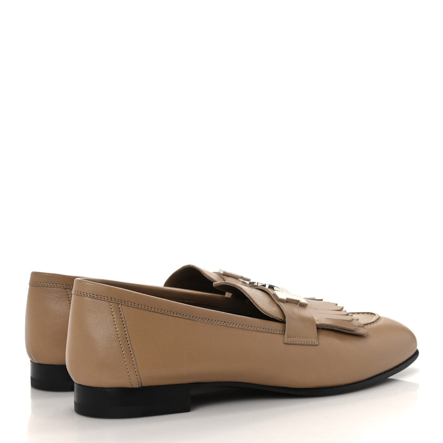 Goatskin Womens Royal Loafers 39 Beige Argile