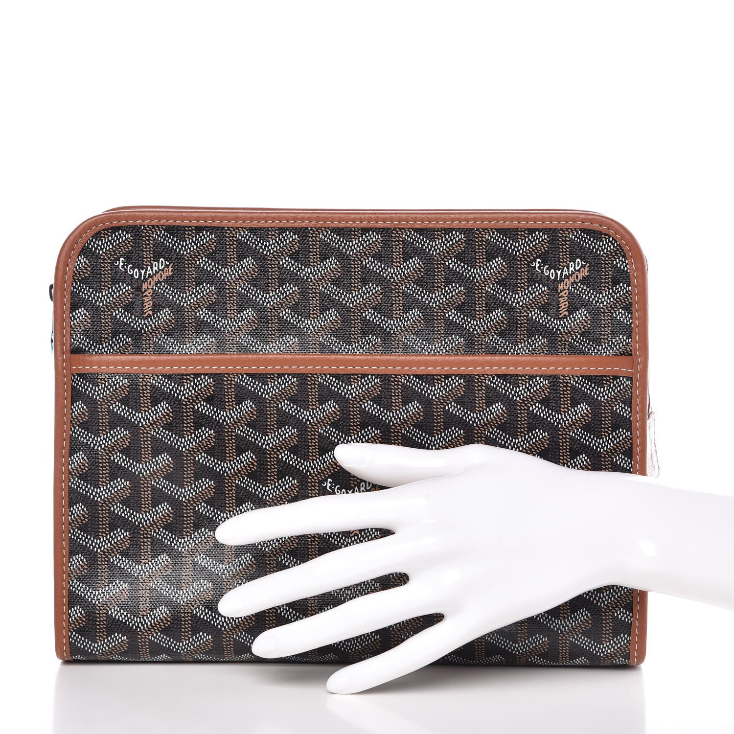 Goyard Goyardine Jouvence MM Toiletry Pouch Black Gold 2 of 8