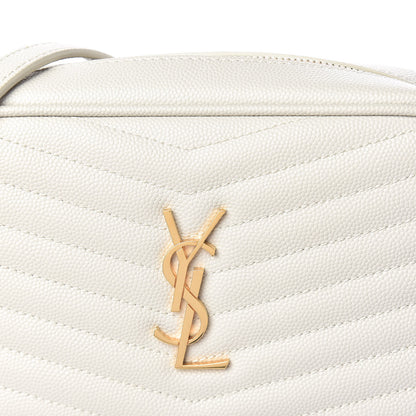 Saint Laurent Grain De Poudre Matelasse Monogram Mini Lou Camera Bag Blanc Vintage 10 of 11