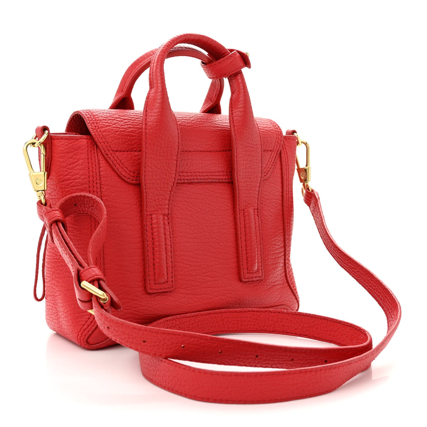 Textured Calfskin Mini Pashli Satchel Red