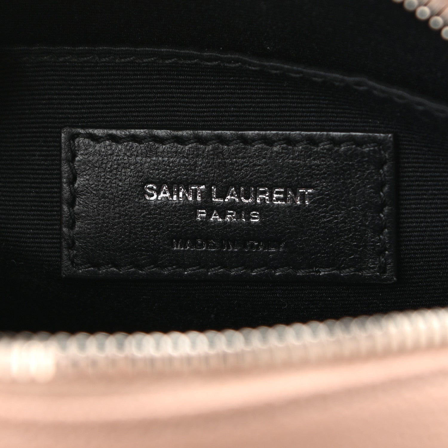 Saint Laurent Grain De Poudre Matelasse Chevron Quilted Round Vinyle Camera Bag Gold Sand 6 of 11