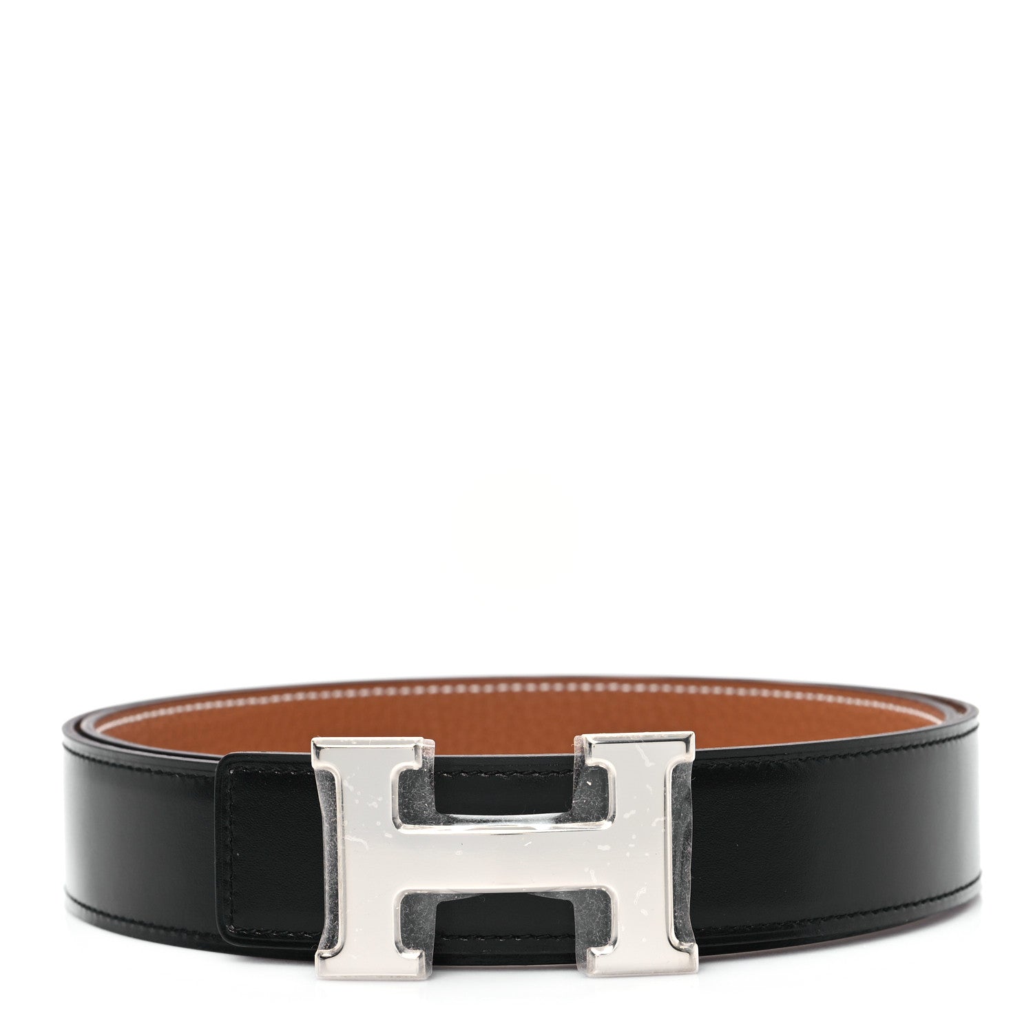 Hermes Box Togo 32mm H Belt 90 36 Black Gold 1 of 5