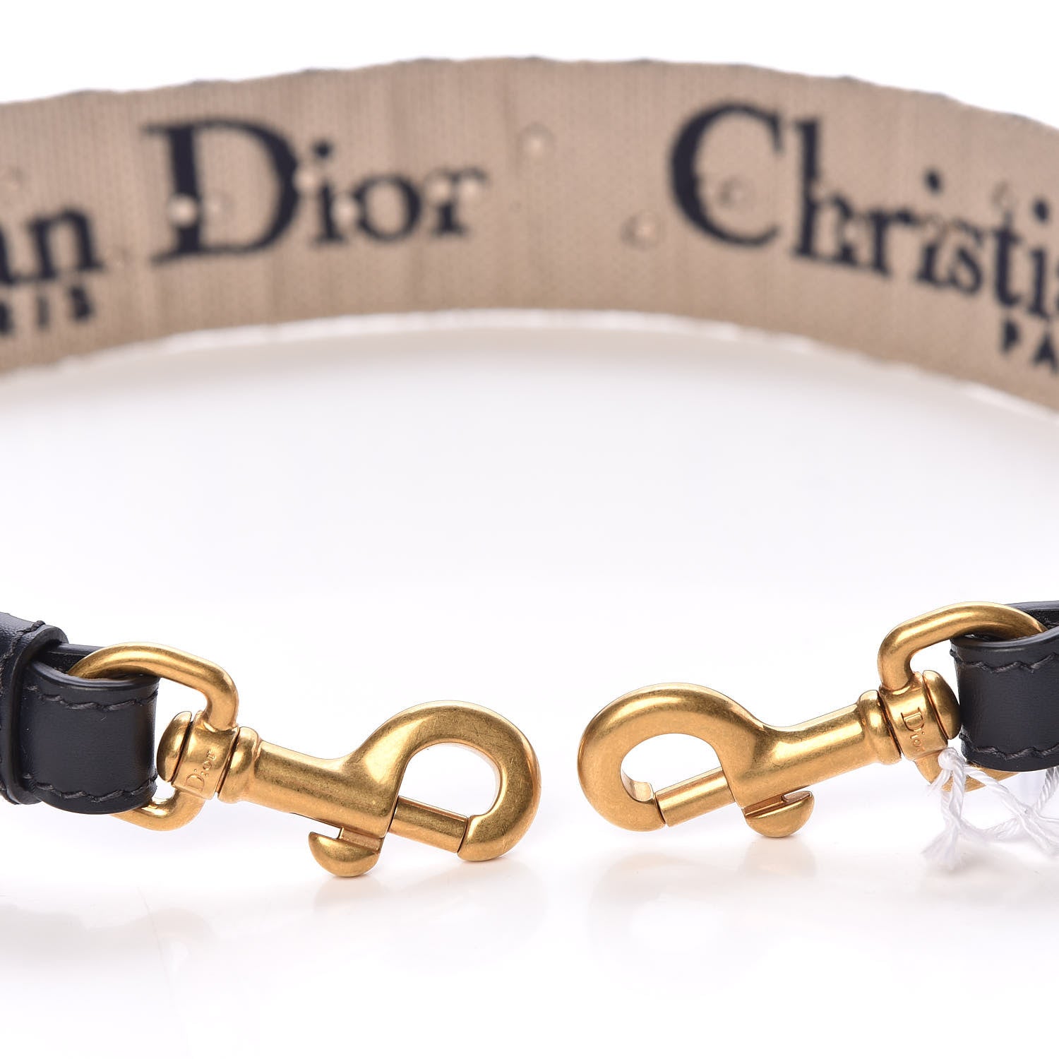 Christian Dior Oblique Studded Shoulder Strap Blue 5 of 6