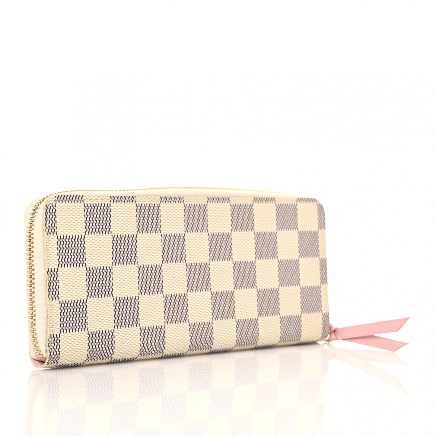 Damier Azur Clemence Wallet Rose Ballerine