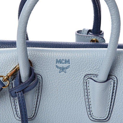 MCM Grained Calfskin Tri-Color Mini Milla Tote Blue 12 of 12
