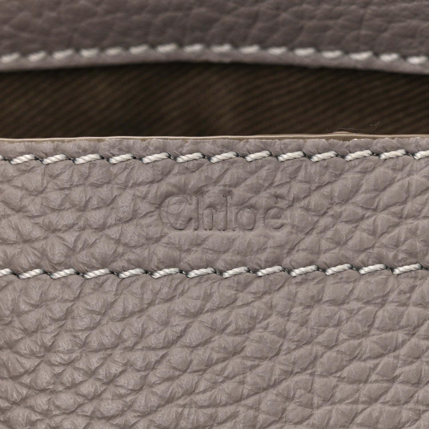 Chloe Calfskin Mini Marcie Round Crossbody Bag Cashmere Grey 6 of 12