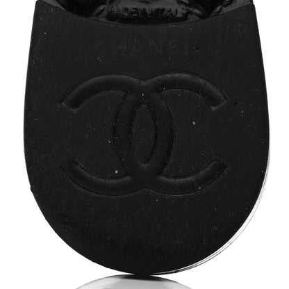 Chanel Jelly Camellia Thong Sandals 40 Black Ivory 7 of 8