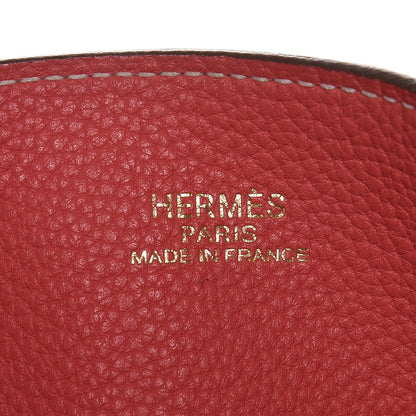 Hermes Taurillon Clemence Double Sens 36 Reversible Tote Peony Sanguine 8 of 10