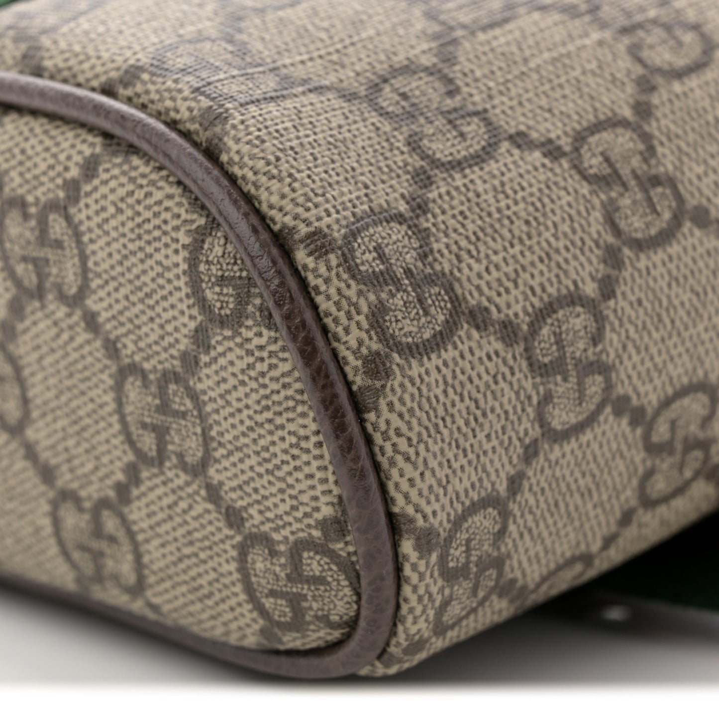 GG Supreme Monogram Textured Dollar Calfskin Web Ophidia Belt Bag 110 44 Beige Ebony New Acero