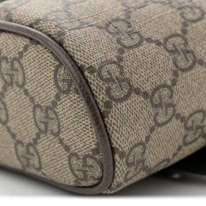 Gucci GG Supreme Monogram Textured Dollar Calfskin Web Ophidia Belt Bag 110 44 Beige Ebony New Acero 10 of 10