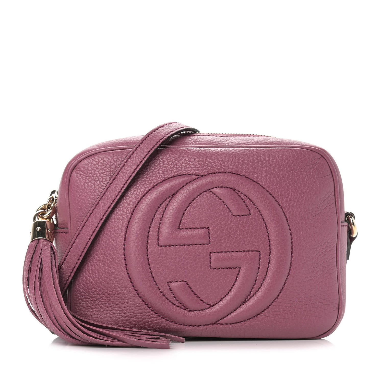 Pebbled Calfskin Small Soho Disco Bag Peonia Flower