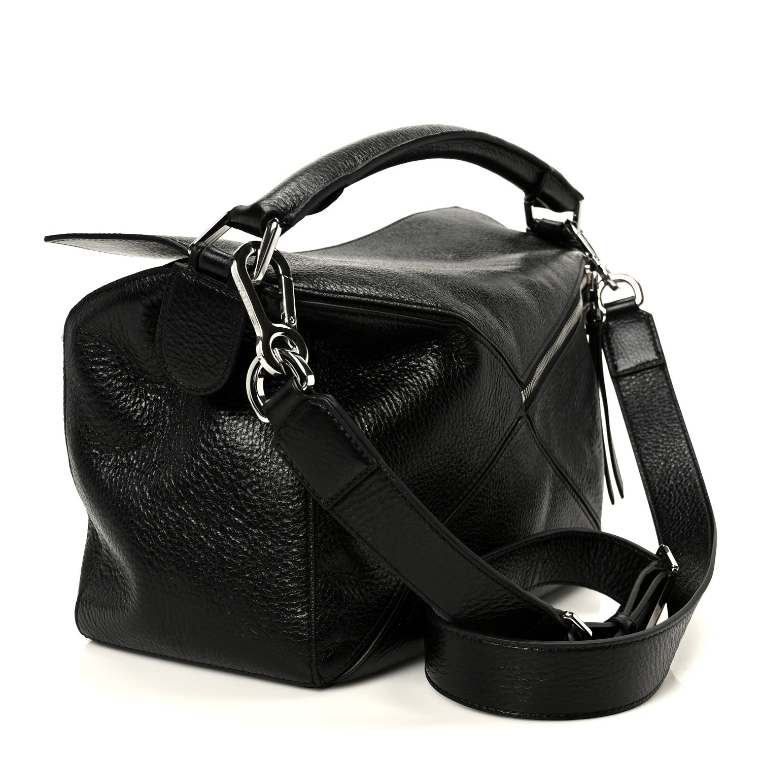 Loewe Grained Calfskin Large Puzzle Edge Bag Black 2 of 10