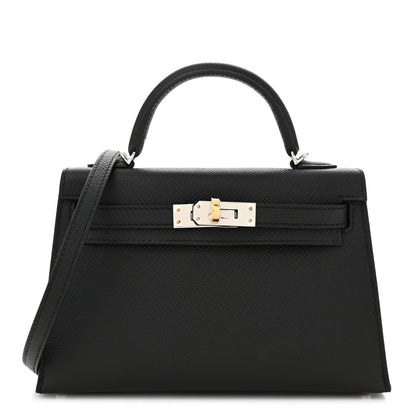 Hermes Epsom Mini Kelly Sellier 20 Black 1 of 11
