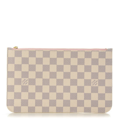 Louis Vuitton Damier Azur Neverfull MM GM Pochette Rose Ballerine 1 of 8