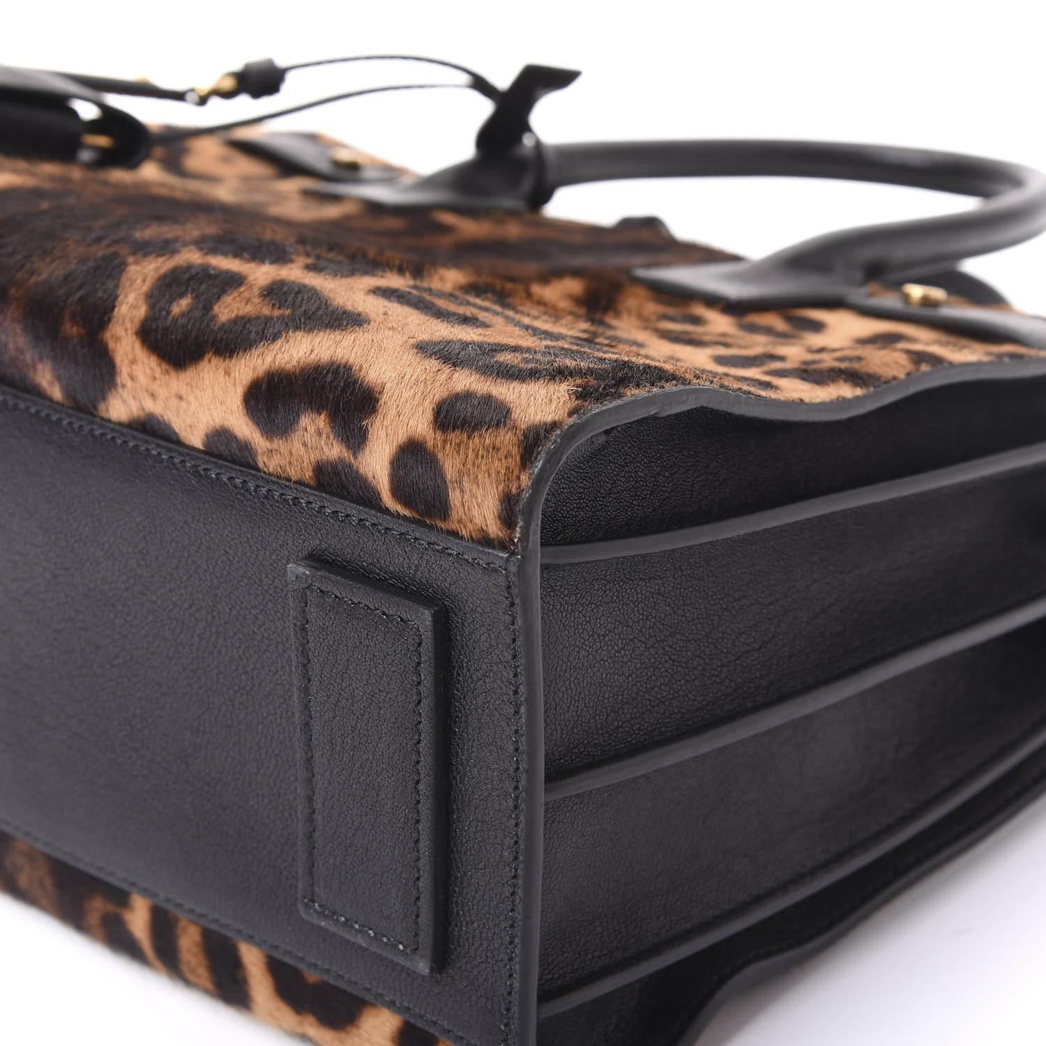 Saint Laurent Pony Effect Calfskin Leopard Print Baby Supple Sac De Jour 5 of 10