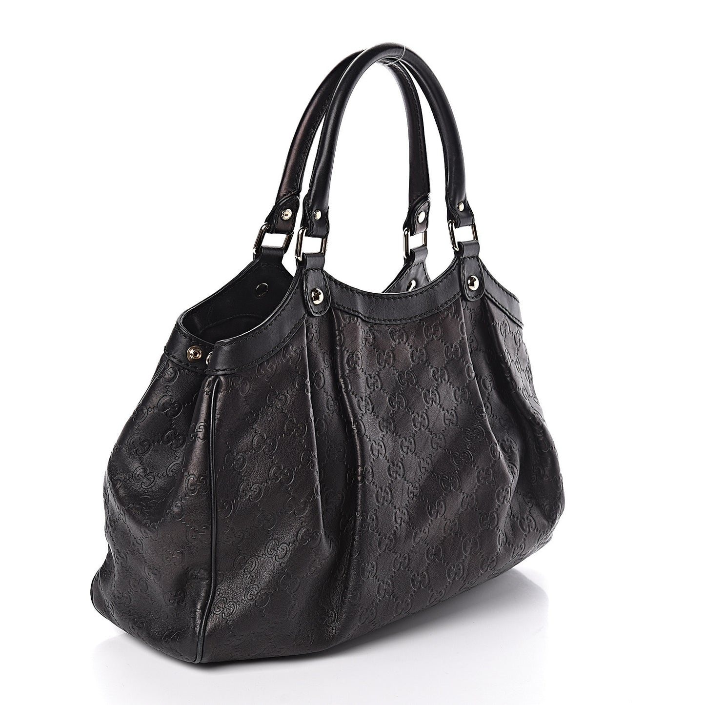 Guccissima Medium Sukey Tote Black