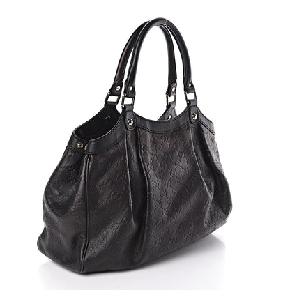 Gucci Guccissima Medium Sukey Tote Black 3 of 12