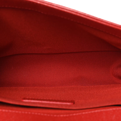 Chanel Caviar Chevron Quilted Medium Boy Flap Red 5 of 10
