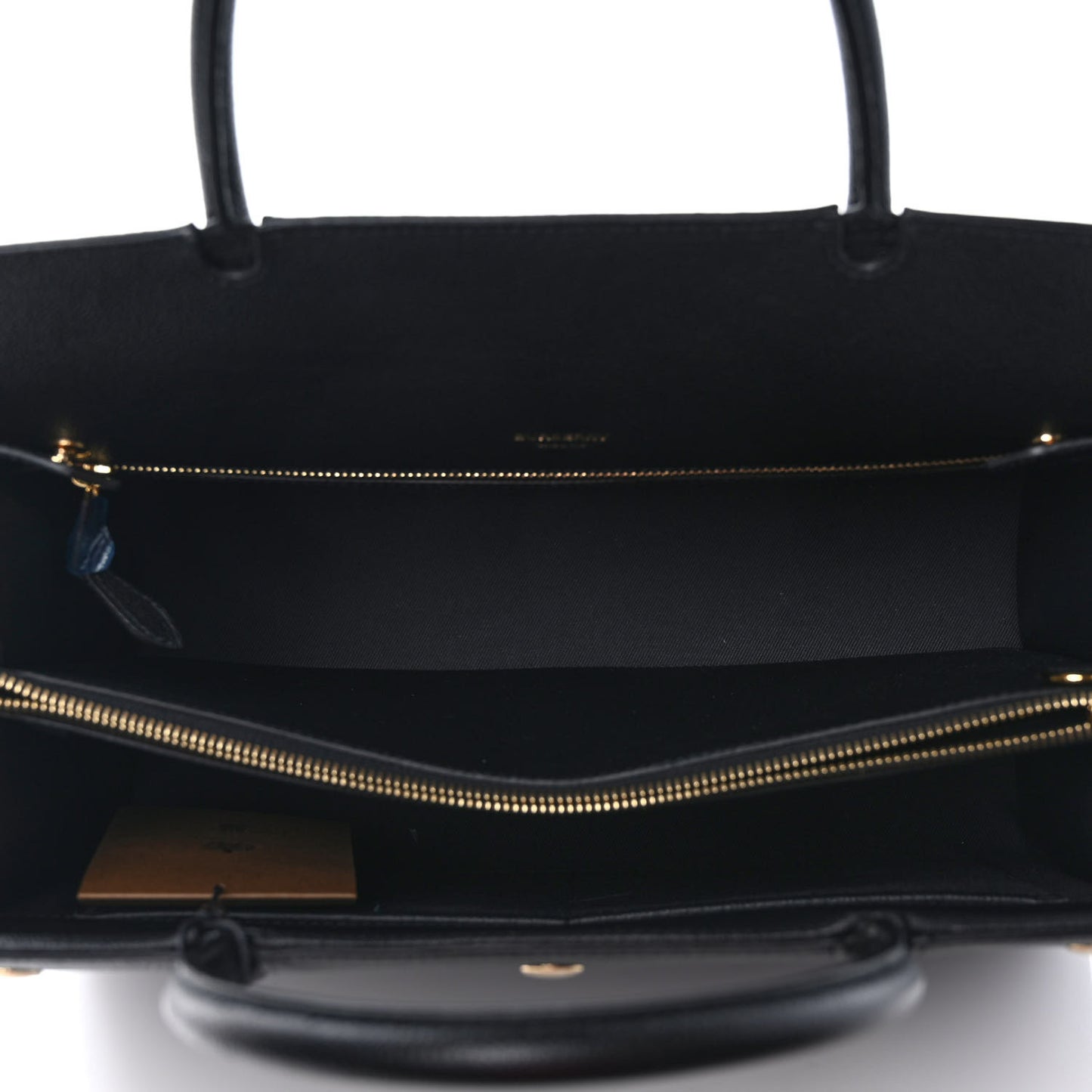 Grainy Calfskin Medium Title Bag Black